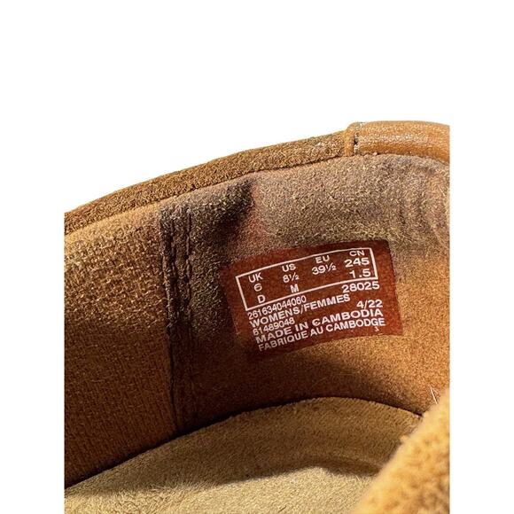 Clarks Collection Suede Cap Toe Loafer Tilmont Step Camel Tan Slip On Comfy 8.5M - Picture 7 of 9